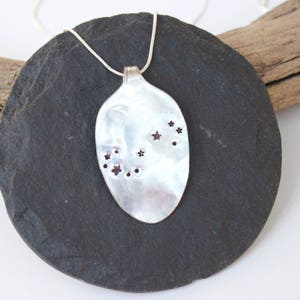 Dierenriem ketting-Schorpioen Horoscoop sterrenbeeld-zilveren lepel hanger-vintage sieraden-gift van de verjaardag voor haar moeder zus-astrologie afbeelding 1