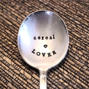 Custom Cereal Lover Spoon - Name Initials for Him Her Boyfriend Christmas Mom Dad Son Husband Stocking Stuffer Xmas Last Minute gift killer