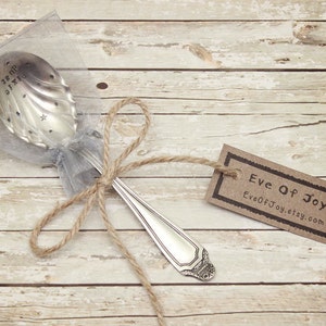 Pour Some Sugar On Me Sugar Spoon Vintage Silver Plated Silverware Hand Stamped Holiday Table image 3