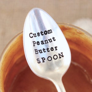 Custom Peanut Butter Spoon - PB LOVER - Add a Name - Christmas Gift for Dad Daddy Son Him Boyfriend Mom Her Stocking Stuffer Gift basket