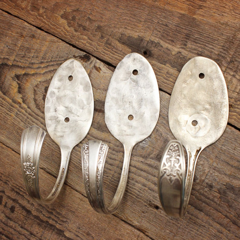 Large Spoon Wall Hooks Hook Set of 3 4 5 Hangers Curtain Etsy