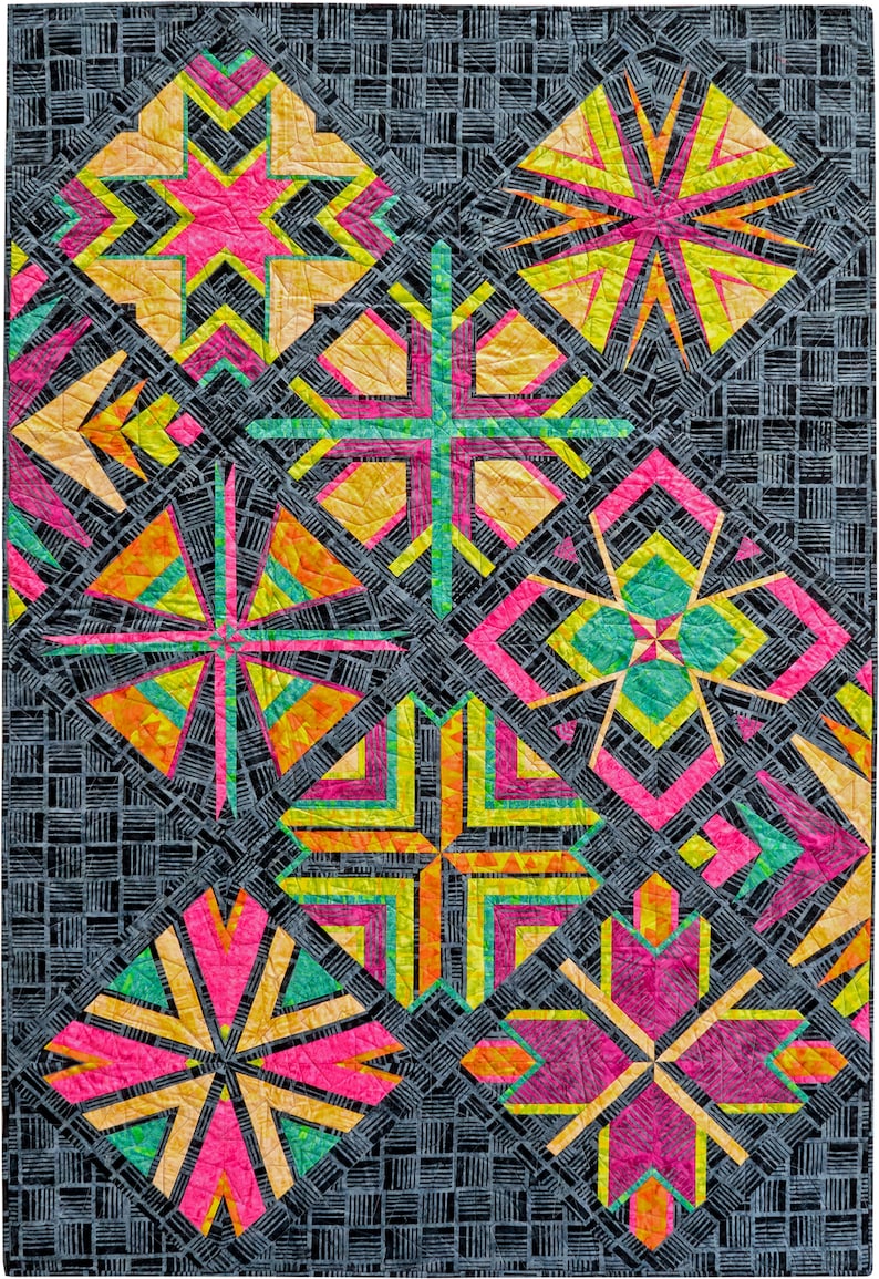 Elementz Block of the Month Quilt Pattern by Tamarinis Etsy