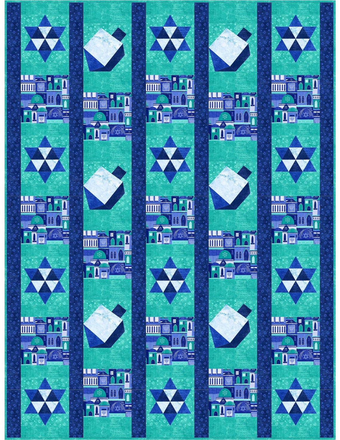 Festival Hanukkah Quilt Pattern (Download Now) Etsy