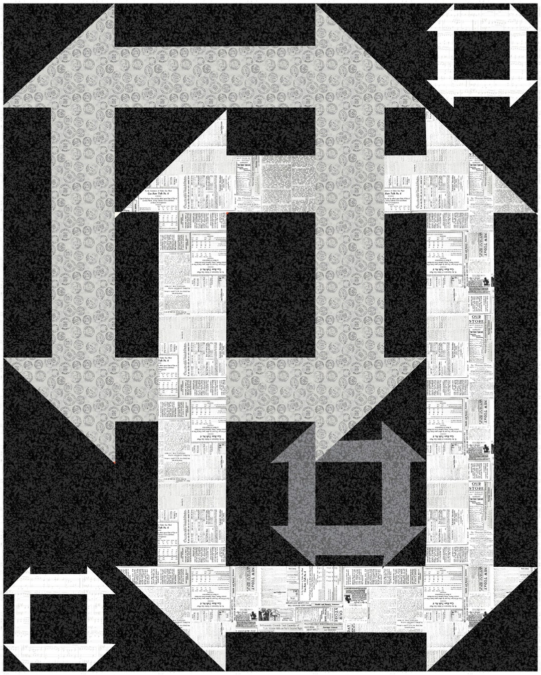 Modern Churn Quilt PDF Pattern Download - Etsy