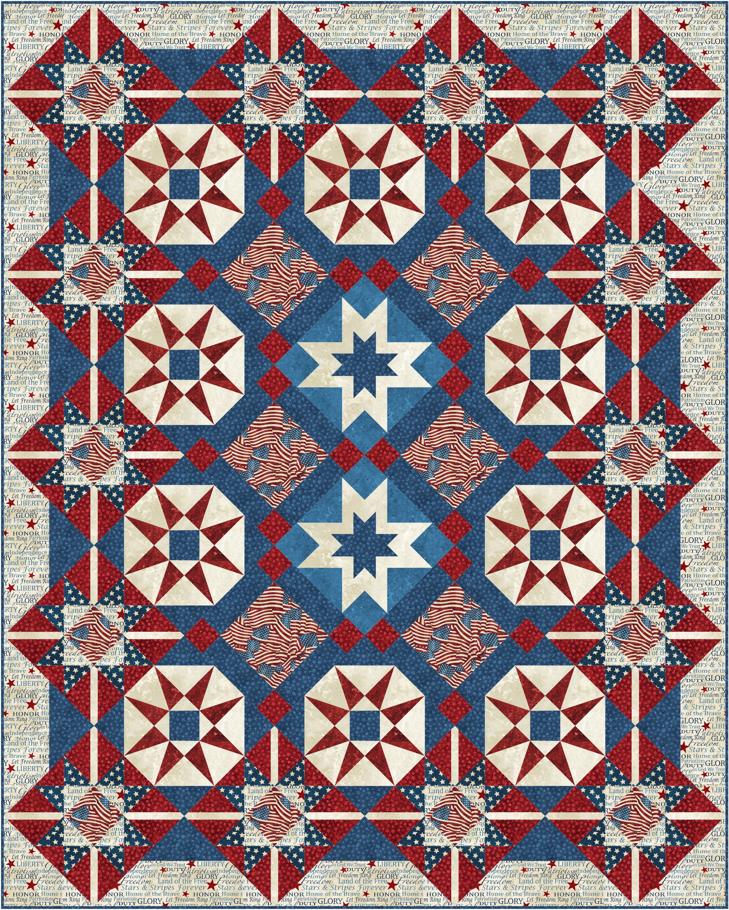 Star Spangled Banner Quilt Pattern Download Etsy