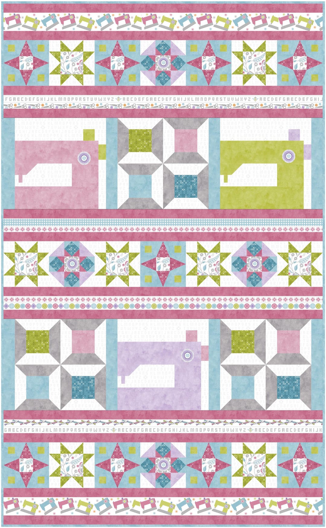 Sew Happy Block of the Month PDF Pattern Download - Etsy