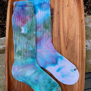 Ice Dyed Slouchy Cotton Socks