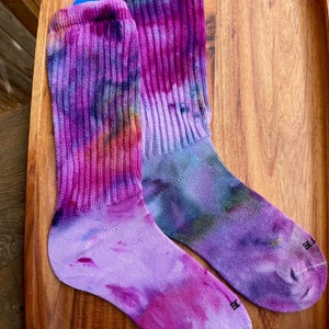 Ice Dyed Slouchy Cotton Socks