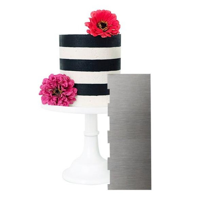 TWO TONED LARGE Striped Cake Scraper Etsy