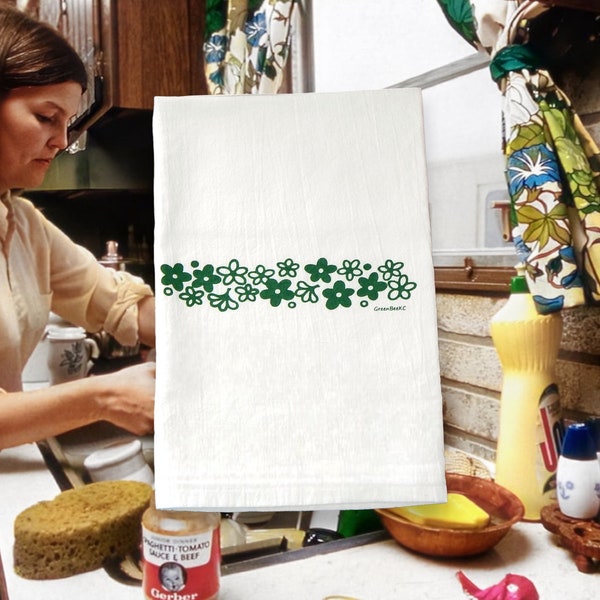 Pyrex Spring Blossom Flour Sack Tea Towel - Crazy Daisy Hand Towel