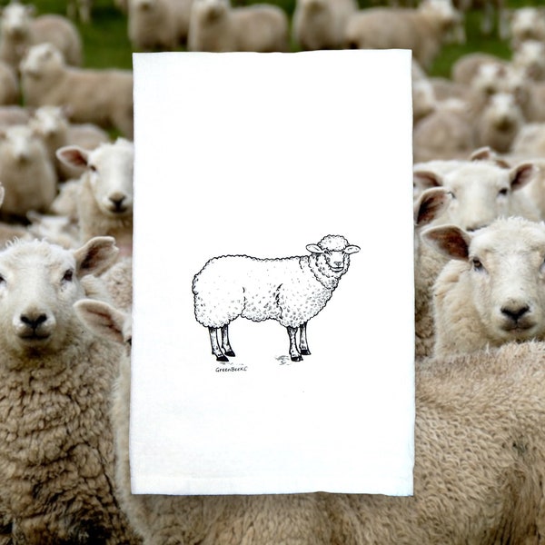 Sheep Flour Sack Tea Towels