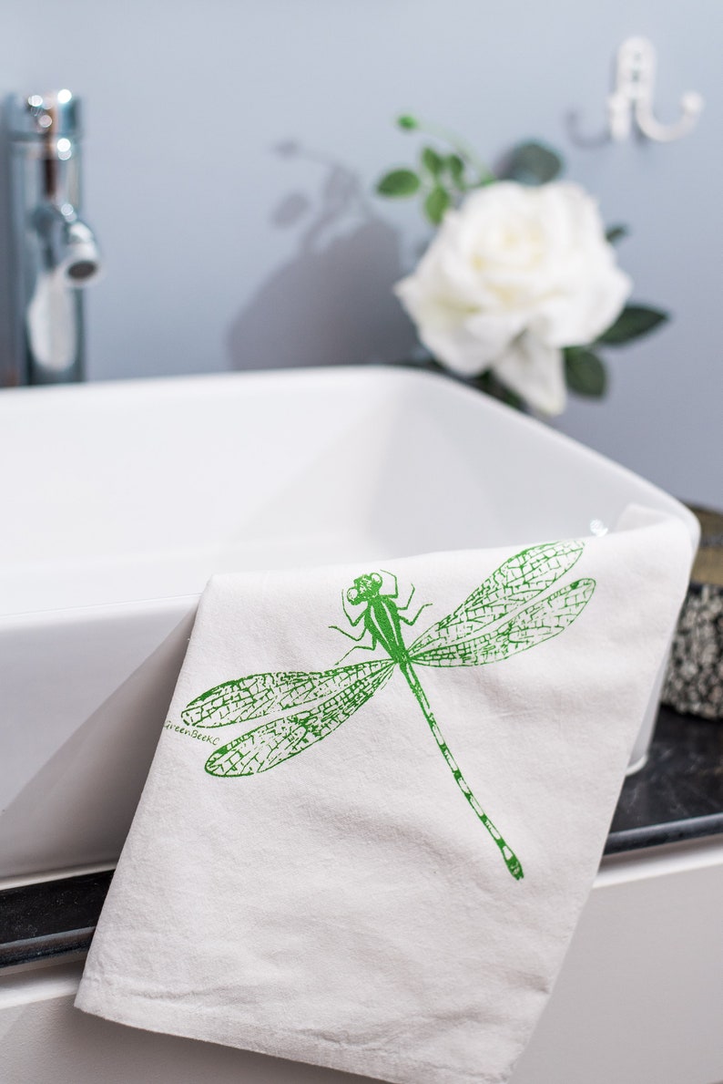 Dragonfly Flour Sack Tea Towel image 3