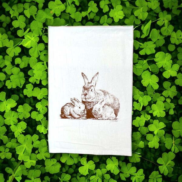 Bunny Tea Towel - Etsy