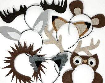 Woodland Animals Woodland Theme Woodland Creatures Headband Nature Theme Creature Birthday Party Favors Supplies Camping Decor Woods