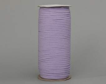 Wholesale Spools 1/8” 3mm Lavender Braided Elastic for headbands Rolls spool headbands clothing Light Purple Lilac Violet Amethyst