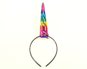 Rainbow Unicorn Horn Headband birthday party favors supplies halloween costume birthday party favor adult kid children toddler child