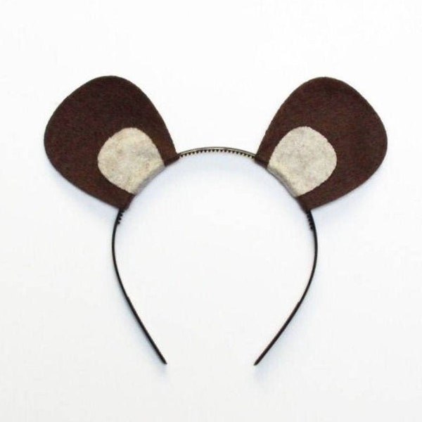 Squirrel chipmunk mouse ears headband birthday party favor supplies mice costume woodland adult child baby toddler kids children meercat