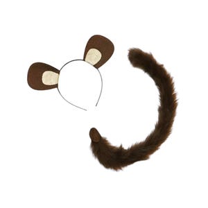Chipmunk squirrel headband and bushy tail birthday party favors costume Woodland adult kid baby toddler childrens child kids
