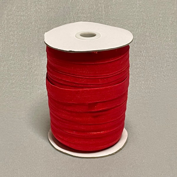 90 Yards 5/8” Red Elastic Roll for headbands clothing bulk spool wholesale lot fold over elastic FOE US Shipping Same or Next Day