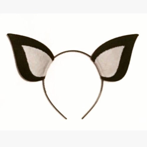 Bat Ears Headband Black And Grey Color Birthday Party Favors Etsy