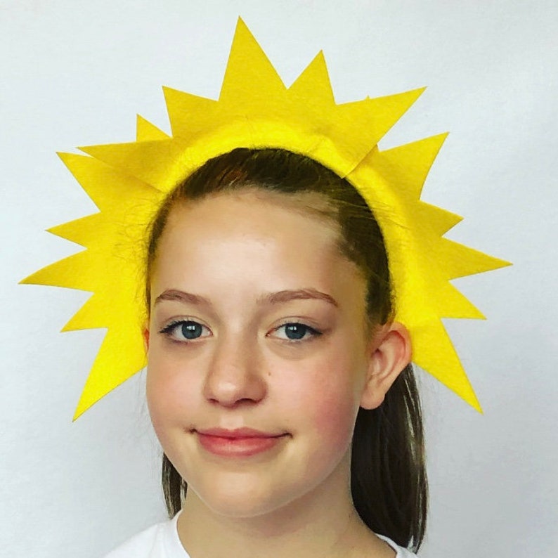 Sunshine Sun Rays Headband yellow birthday party favors kid Etsy