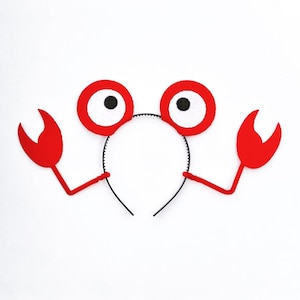 Krab kreeft Onder de zee oceaan strand thema hoofdbanden verjaardagsfeestje gunsten leveringen decor kostuum vis krab rode ogen klauwen babyshower