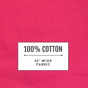 55” Width 100% Cotton Fabric Solid hot pink shocking pink bubble gum candy Sold by the Yard Sewing Shipped Same /Next Business Day