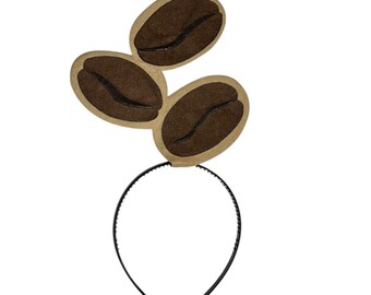 3 Three coffee beans for espresso martini headband birthday party favors supplies Halloween Costume children child children adult headpiece