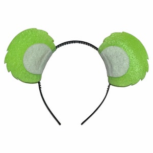 Lime Green Headband Tutu Tail Face Mask Bear Ears birthday party favors womens womans girl costume care colorful baby babies kid child adult image 3