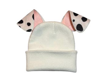 Dalmatian Dog Ears Hat Tail Tutu Collar Dalmation Puppy Halloween costume adult child Birthday Party Beanie warm knit skull hat