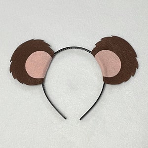Brown and Pink Bear Theme Ears Headbands birthday party favors supplies Panda Grizzly Polar picnic children child adult baby toddler