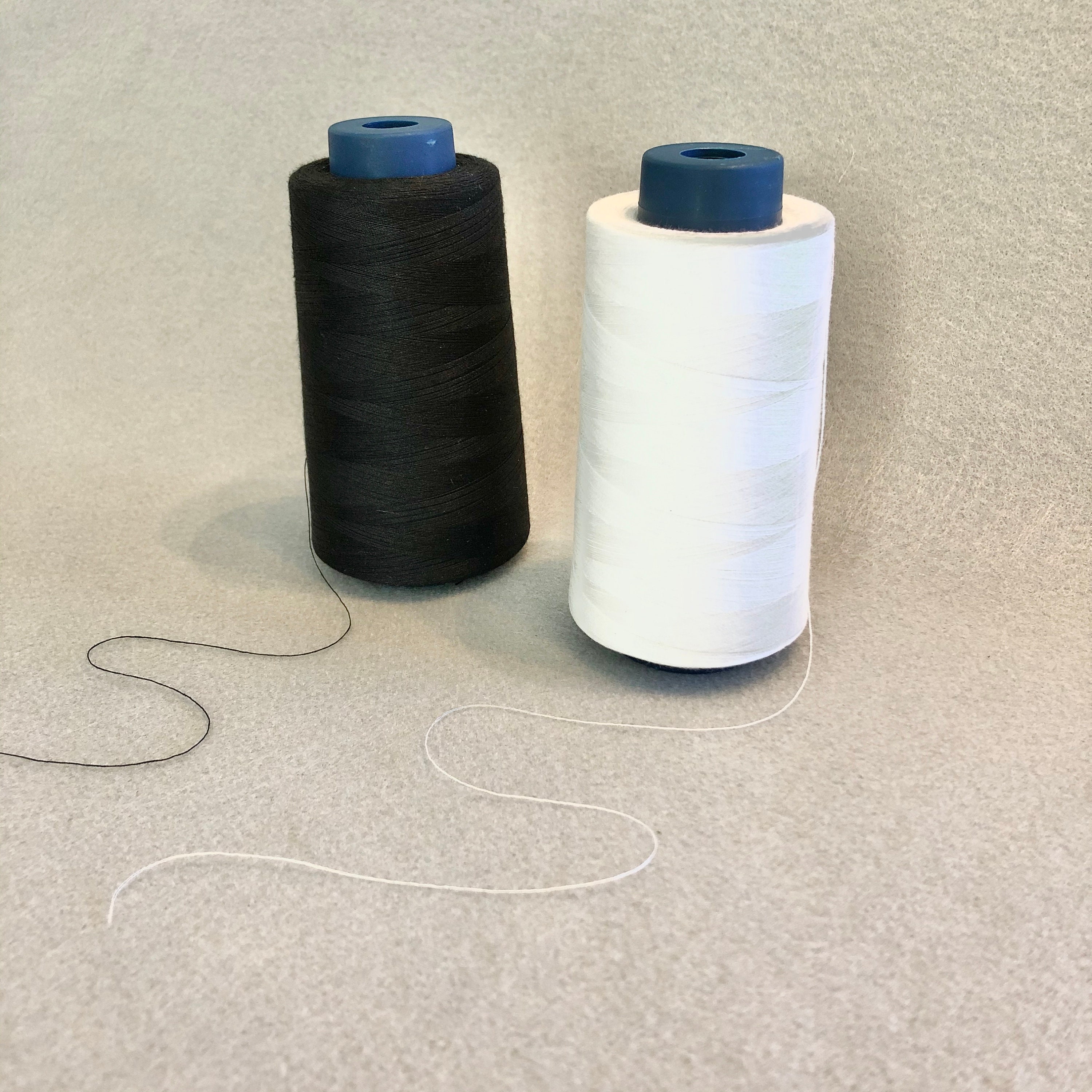 2600 Yards Spools Cone Shaped of White or Black Polyester High | Etsy