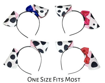 Dalmatian Dog Ears Headband Tail Tutu Iron On Spots Collar Dalmation Puppy Halloween costume baby toddler adult child stocking stuffer