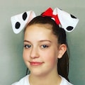 Dalmatian Puppy Dog Ears Headband Tutu Tail black white spots Dalmation Halloween costume animal baby children adult birthday party favors