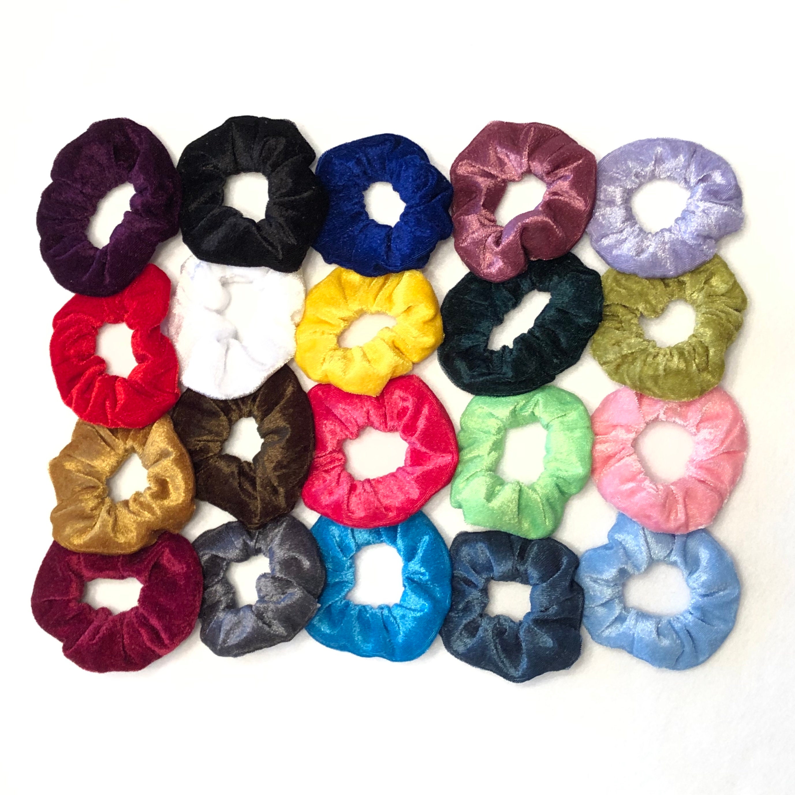 20 MINI Velvet Scrunchies Hair Accessories Colorful Assortment - Etsy