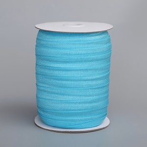 90 Yards 5/8” Turquoise Elastic Roll for headbands clothing bulk spool wholesale lot fold over elastic FOE US Shipping Same or Next Day