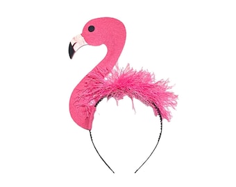 Pink Flamingo headband birthday party favors supplies Halloween Costume hat kid children child children adult baby jungle zoo animal Bird