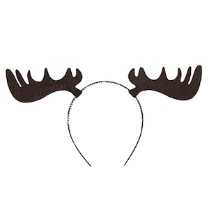Moose Antlers headband birthday party ears favors woodland camping woods forest Halloween costume newborn toddler child baby adult kids