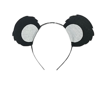 Cerchietti con orecchie a tema orso panda bianco e nero, bomboniere per feste di compleanno, forniture per picnic per bambini, panda, orsacchiotto, polare, bambino, adulto, neonato