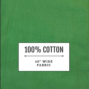 60” Width 100% Cotton Fabric Sold by the Yard Mix of Kelly Green, Grass green, Christmas Sewing Sew Clothing Sheets Curtain Quilting