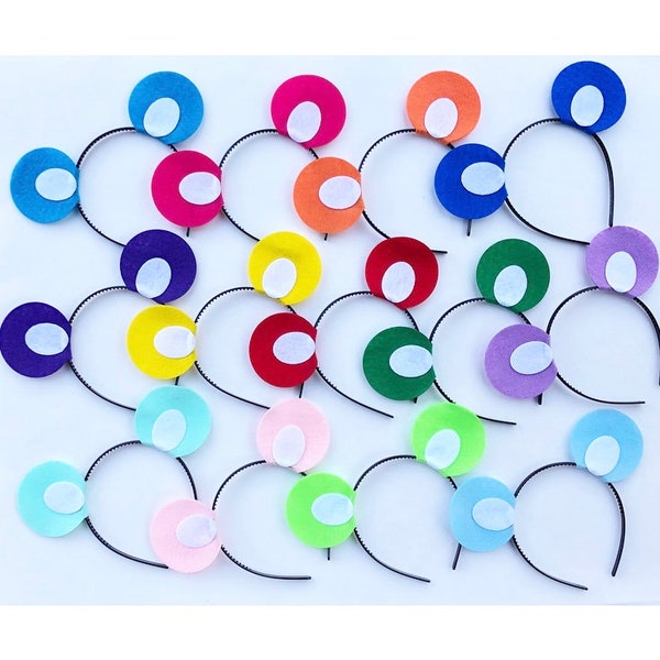 Orejas de oso arcoíris para regalos de fiesta de cumpleaños, baby shower, despedidas de soltera y accesorios para fotomatón de bodas. Se adapta a bebés, niños, adultos.