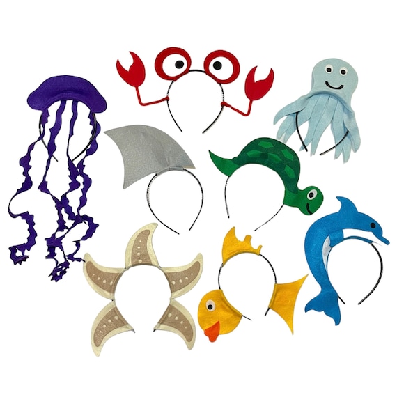 Under the Sea Ocean Beach Theme Headbands Birthday Party Favors Supplies  Costume Fish Crab Octopus Jellyfish Turtle Dolphin Shark Starfish - Etsy