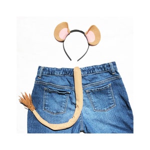 Lioness Ears and tail set Jungle safari animal headband birthday party favor children kid adult baby child lion cub mouse Halloween costume