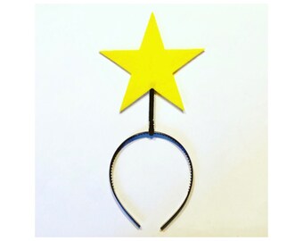 Star Headband yellow birthday party favors supplies kid children child adult toddler baby babies Halloween Costume Cosplay