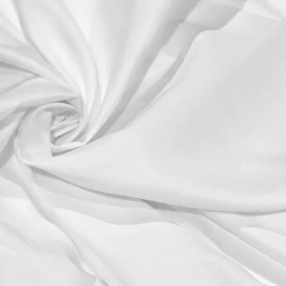 Tessuto in poliestere bianco/Mezzatura del tessuto bianco/Tessuto tagliato  a misura 58/60 -  Italia