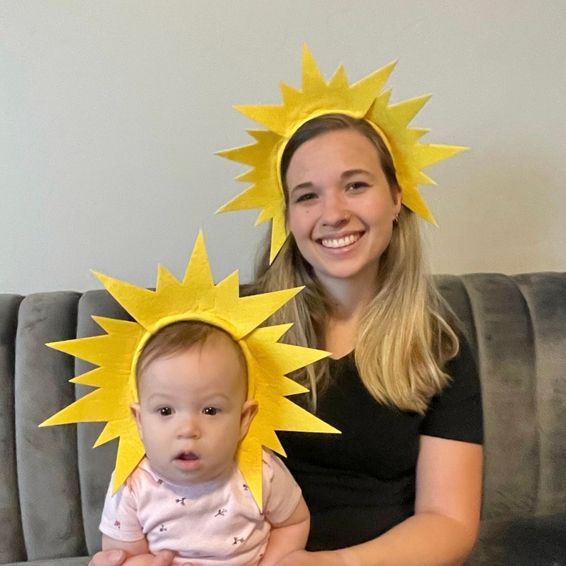 Sunshine Sun Rays Headband or yellow tutu birthday party favors kid children child adult toddler baby babies Halloween costume yellow Bright image 3