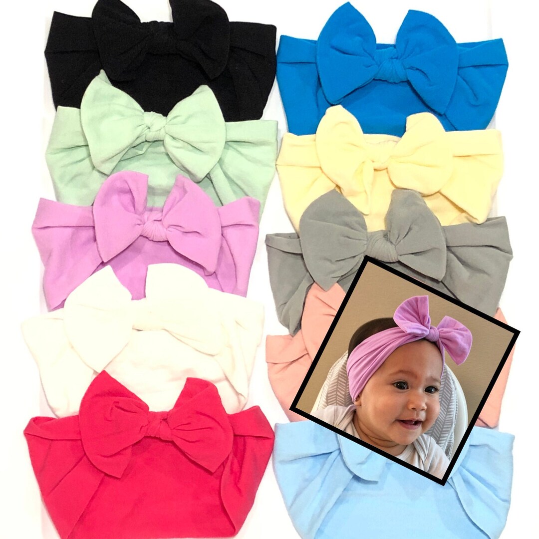 Babyhug Free Size Headbands With Bow Applique Pack of 3 - Red Pink & Purple