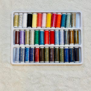 Set of 39 Colorful Variety Assortment Spools Polyester High Tenacity Thread for Sewing Machine All Purpose Sew Kit Shipped From The USA