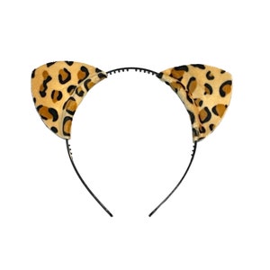 Leopard Gepard Bobcat Cougar Stirnband Dschungel Tier Ohren Geburtstag Gastgeschenke Halloween Kostüm Baby Kinder Erwachsene Kinder Babys