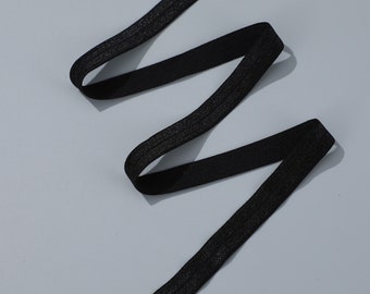 1/2” Black Elastic Roll for headbands clothing bulk spool wholesale lot fold over elastic FOE US Shipping Same or Next Day